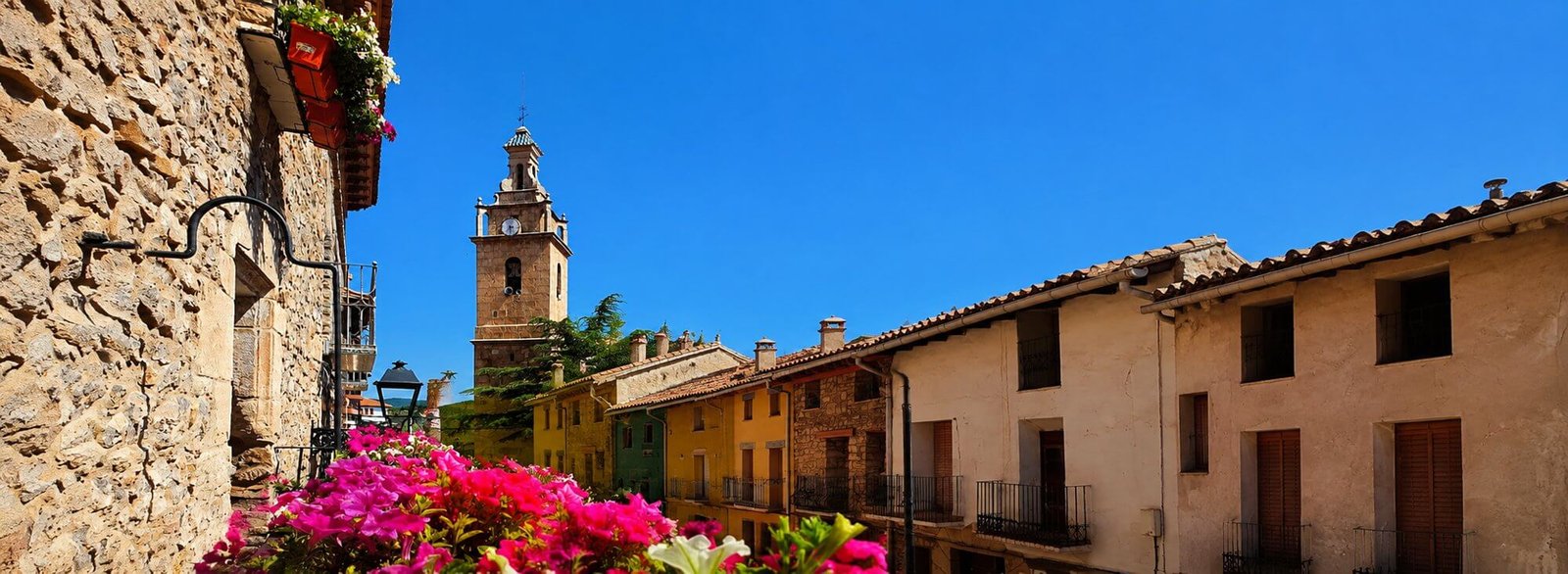 Calle típica de Valbona, Teruel
